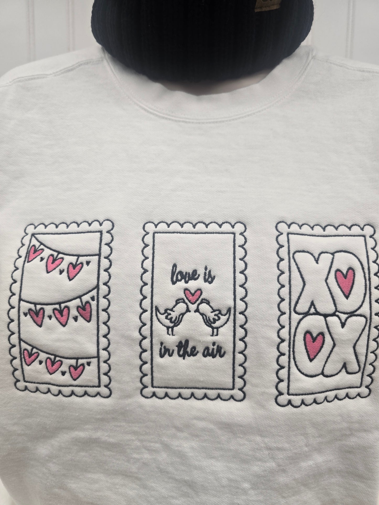 Love is in the Air Embroidered Crewneck