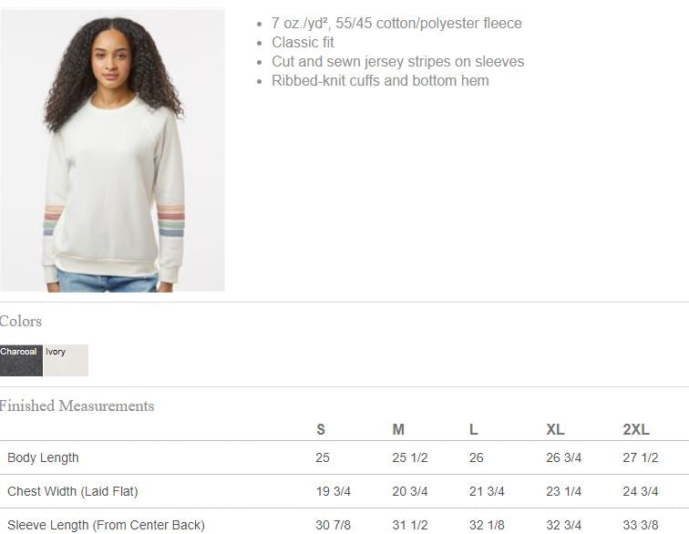 Pacific Northwest Stripe Sleeve Crew