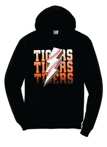 Tigers Baseball Lightning Bolt Hoodie