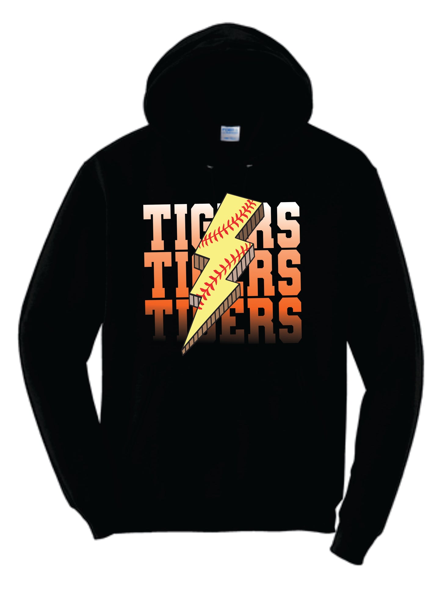 Tigers Fastpitch Lightning Bolt Hoodie