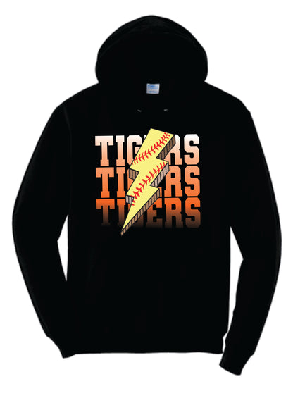 Tigers Fastpitch Lightning Bolt Hoodie