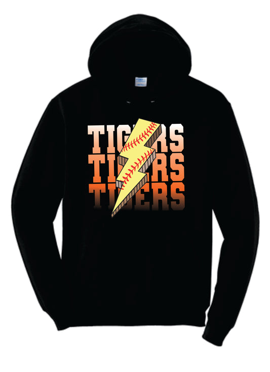 Tigers Fastpitch Lightning Bolt Hoodie