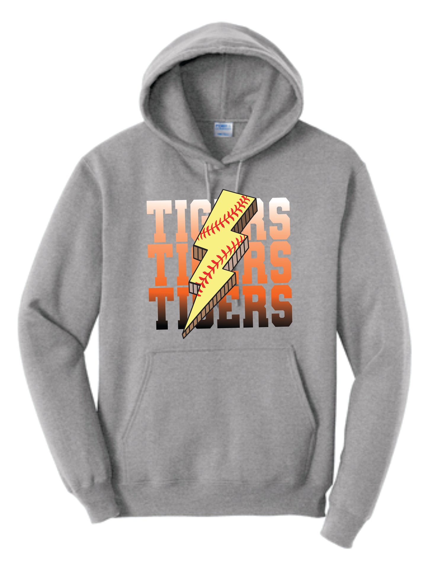 Tigers Fastpitch Lightning Bolt Hoodie