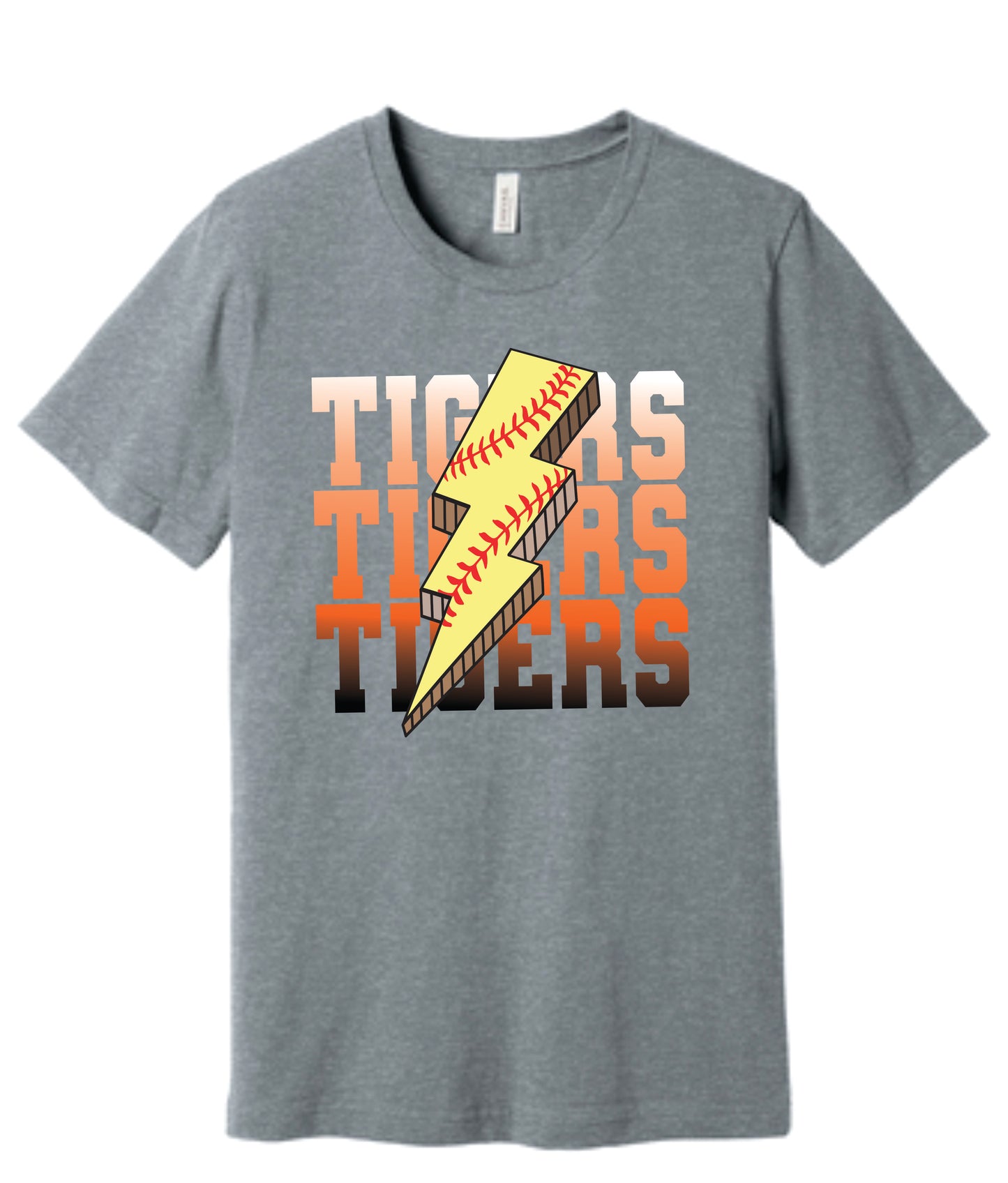 Tigers Fastpitch Lightning Bolt Tee