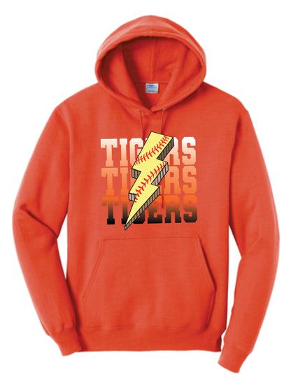Tigers Fastpitch Lightning Bolt Hoodie