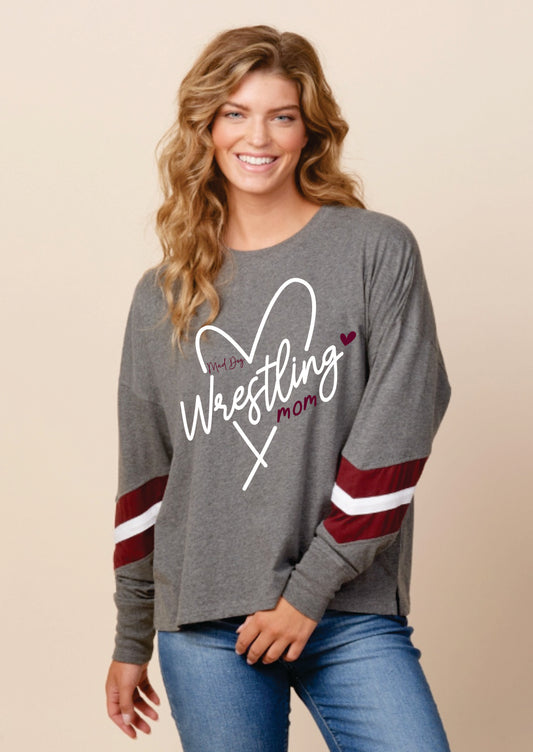 Ladies Wrestling Mom Varsity T