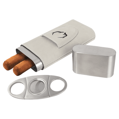 Leatherette Cigar Case with Cutter