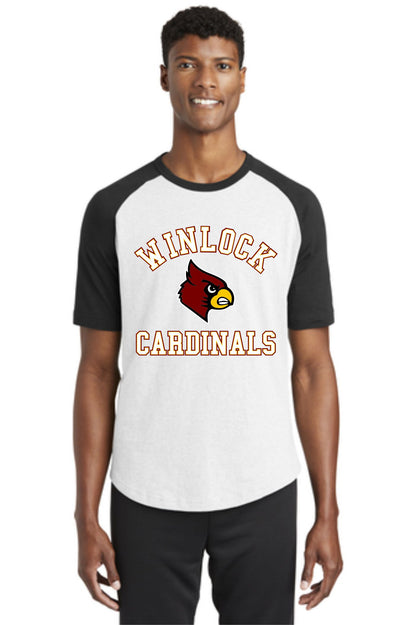 Winlock Cardinals Arched Raglan Tee