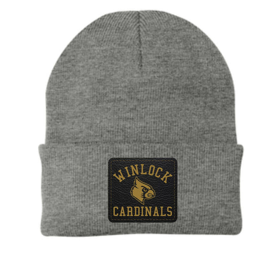 Winlock Cardinals Fold-Over Beanie