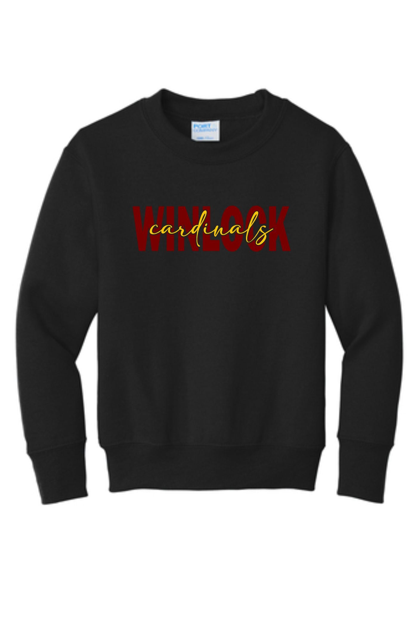 Winlock Cardinals Block Crewneck Sweatshirt