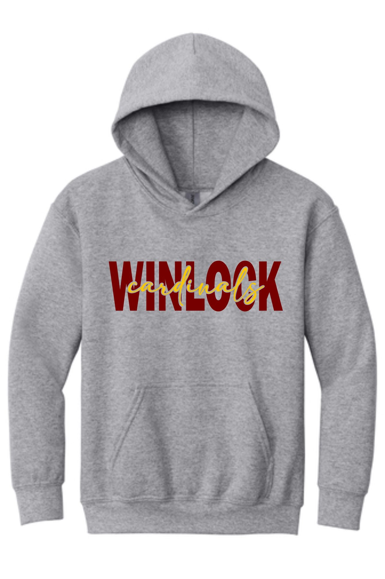 Winlock Cardinals Block Hoodie