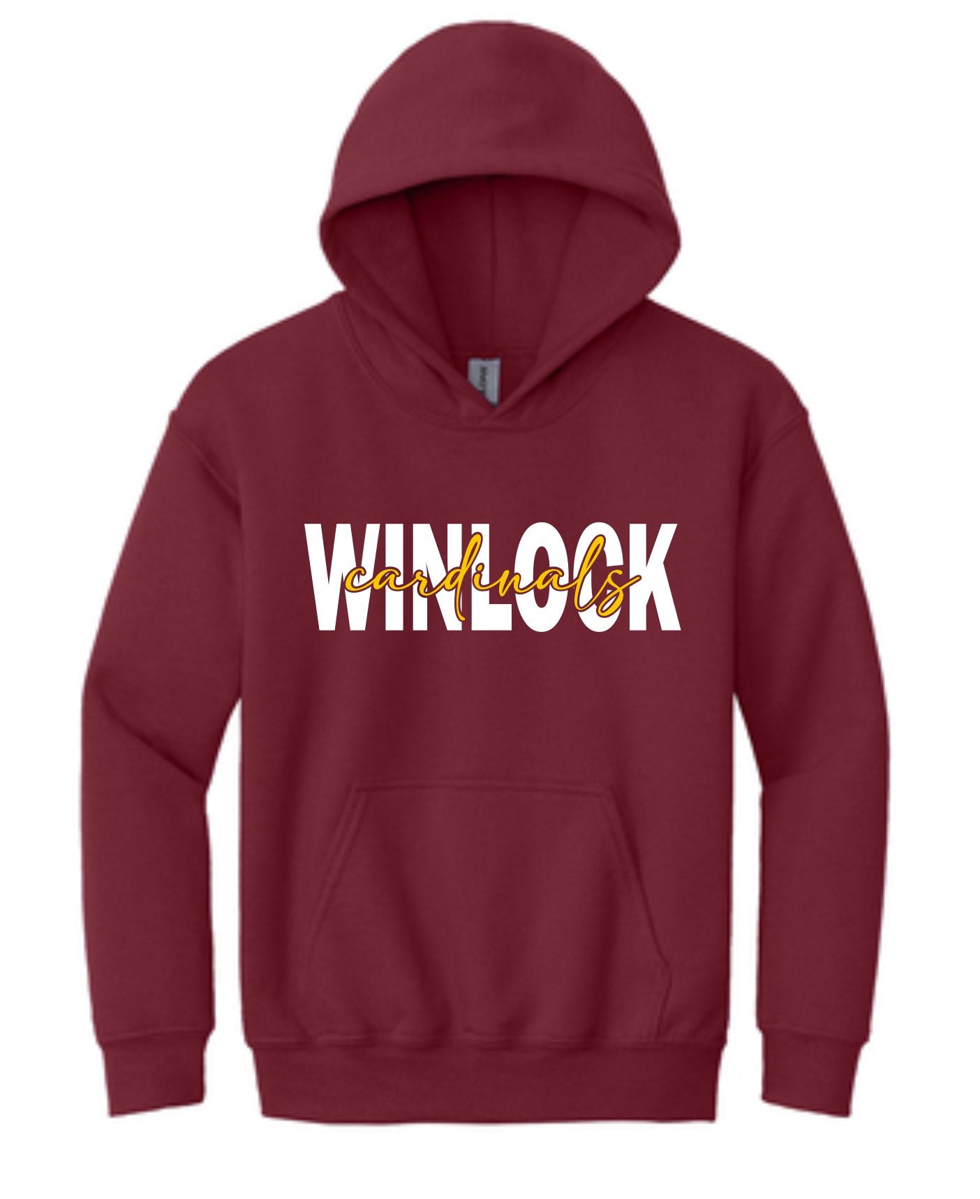 Winlock Cardinals Block Hoodie