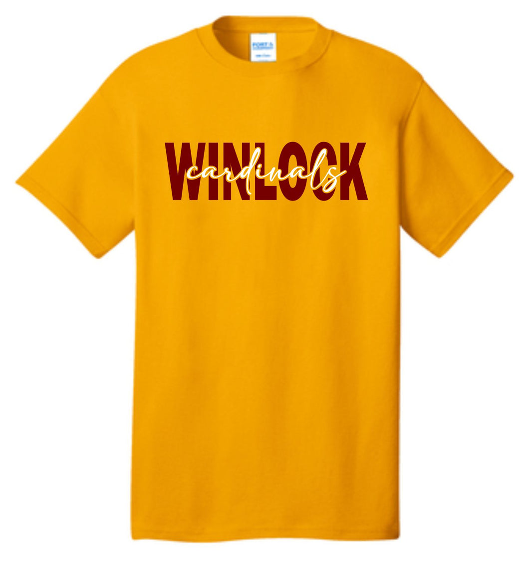 Winlock Cardinals Block Tee