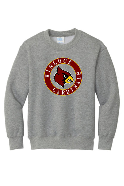 Winlock Cardinals Circle Crewneck Sweatshirt