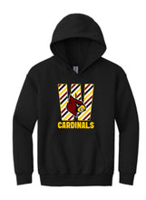 Winlock Cardinals Striped W Hoodie