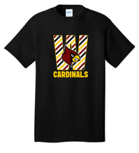 Winlock Cardinals Striped W Tee