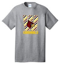 Winlock Cardinals Striped W Tee