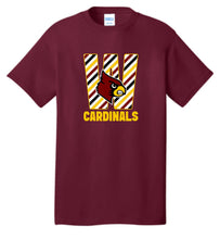 Winlock Cardinals Striped W Tee