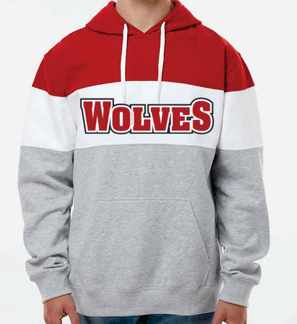 Wolves Color block tackle Twill Hoodie