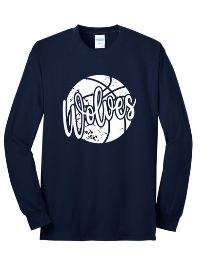 Wolves Basketball Long Sleeve Tee