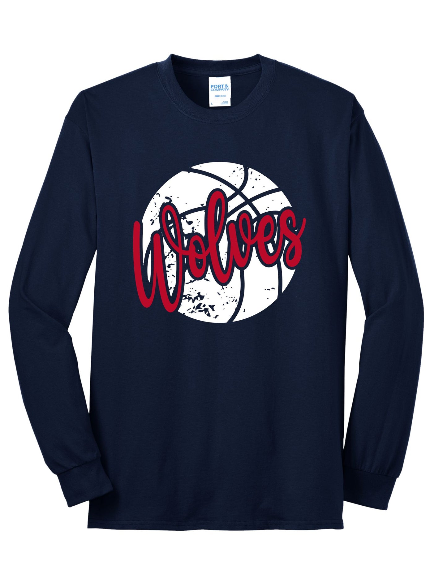 Wolves Basketball Long Sleeve Tee