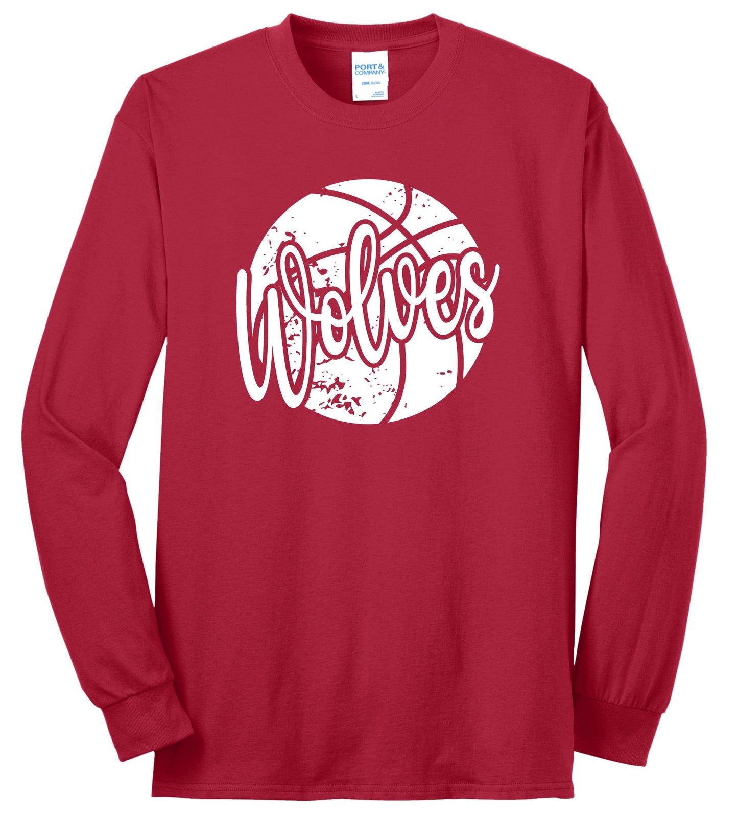 Wolves Basketball Long Sleeve Tee