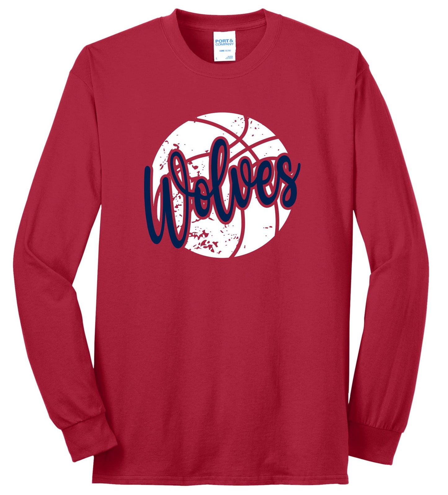 Wolves Basketball Long Sleeve Tee