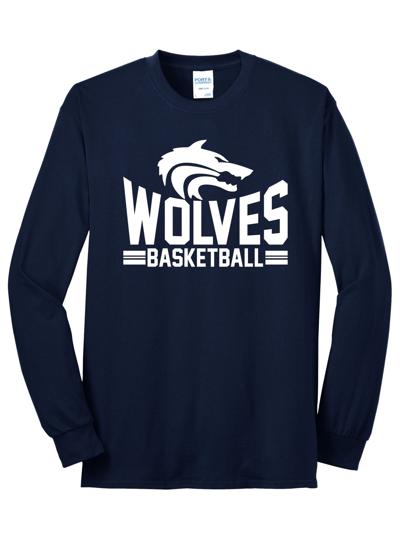 Wolves Basketball Long Sleeve Tee