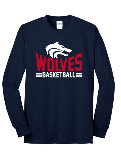 Wolves Basketball Long Sleeve Tee