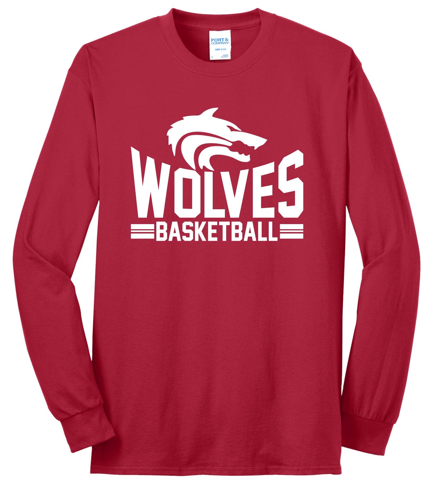 Wolves Basketball Long Sleeve Tee
