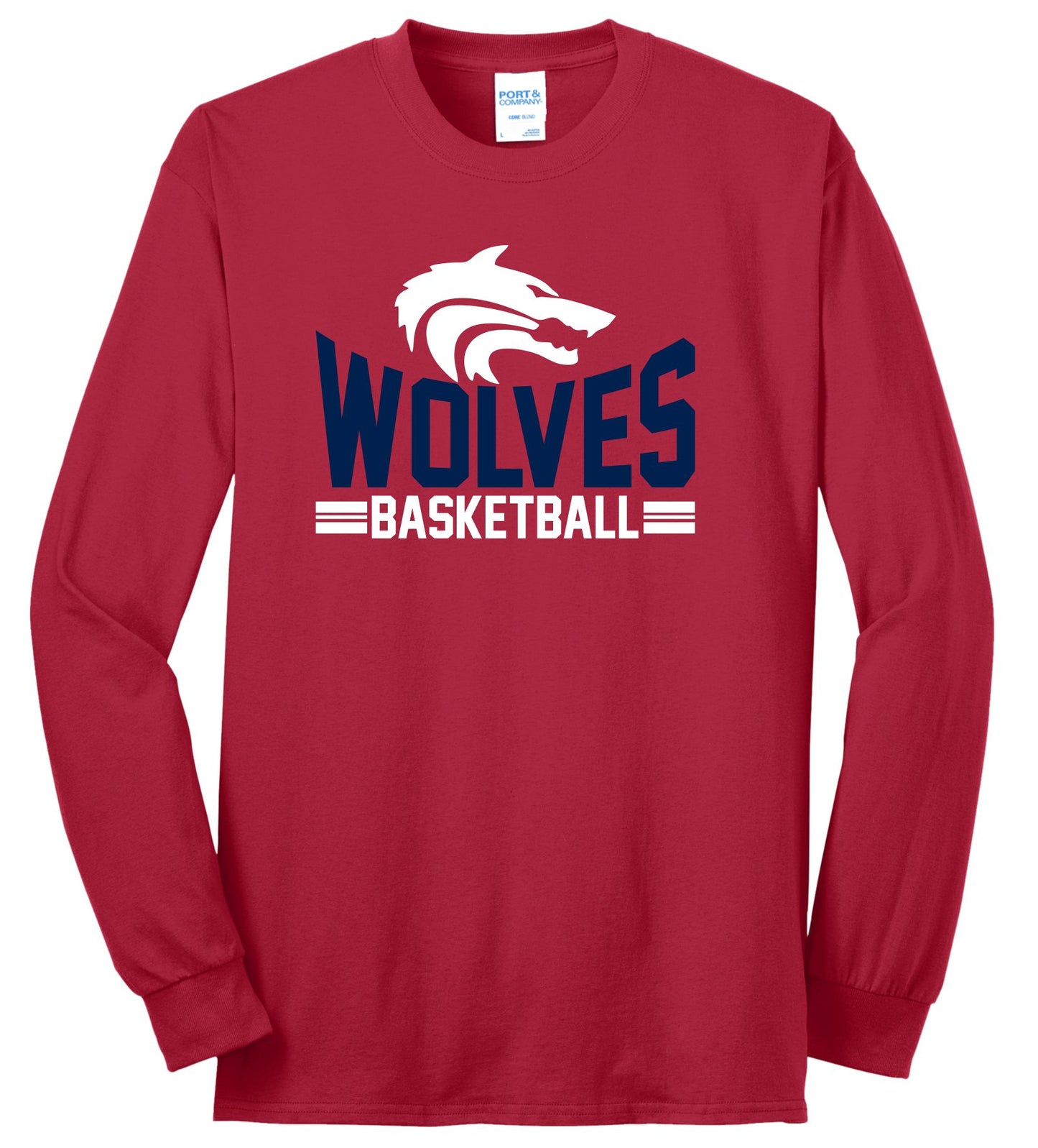 Wolves Basketball Long Sleeve Tee