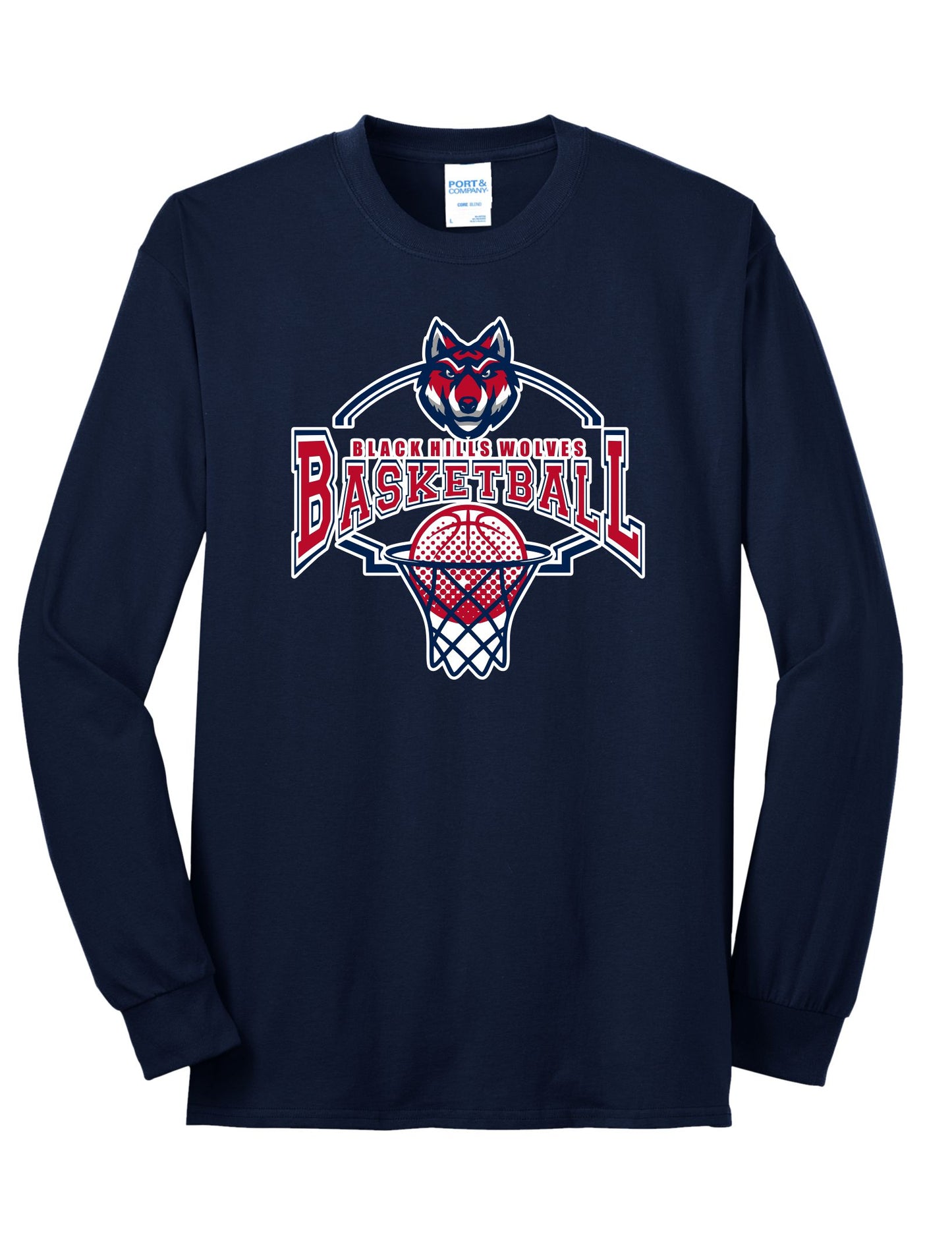 Wolves Basketball Long Sleeve Tee