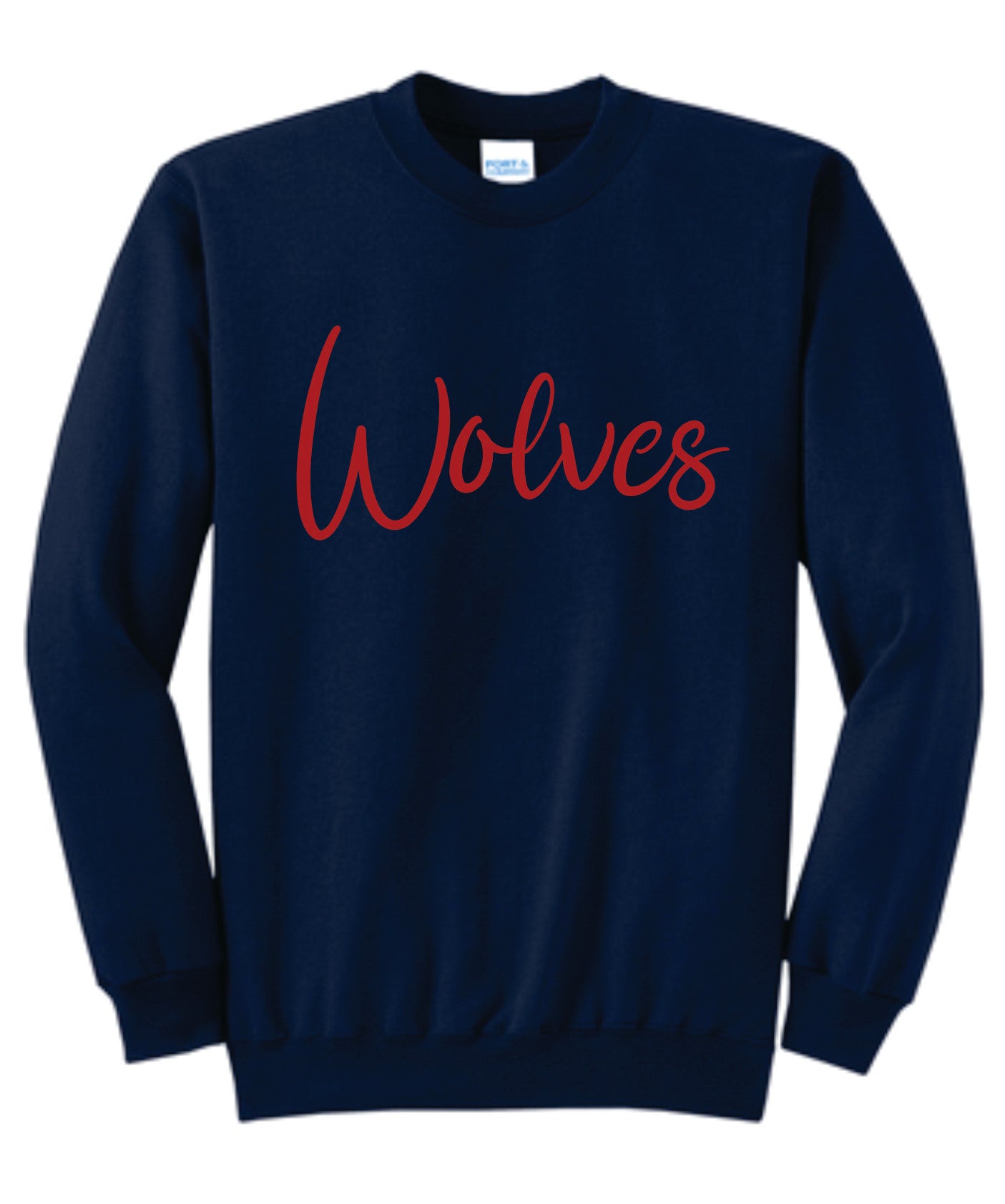 Wolves Puff Print Crewneck - Cursive