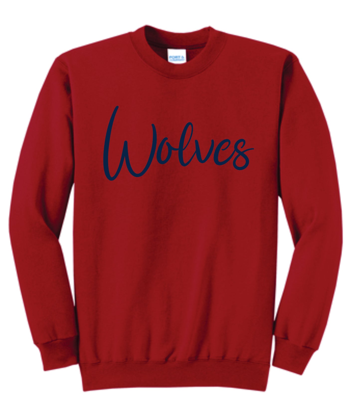 Wolves Puff Print Crewneck - Cursive
