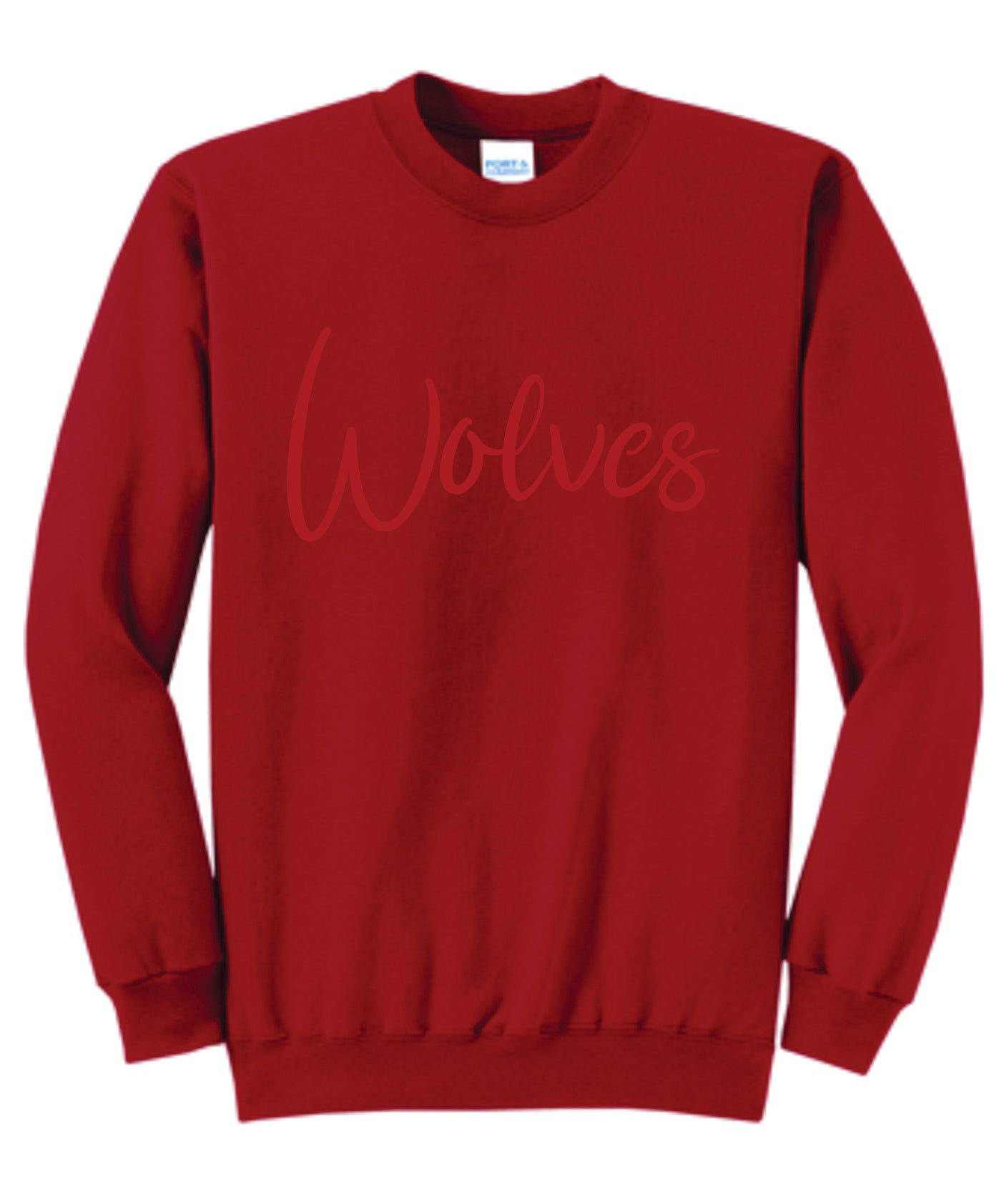 Wolves Puff Print Crewneck - Cursive