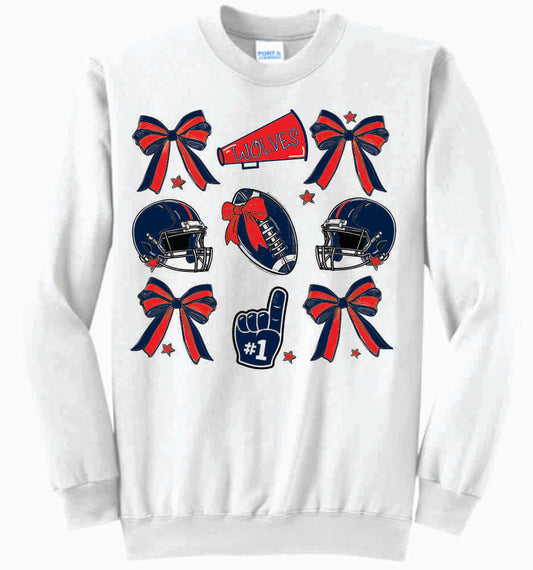 Wolves Bow & Helmets crewneck