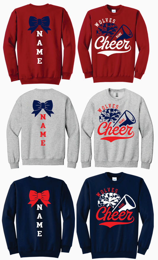 Wolves Cheer with custom name Crewneck