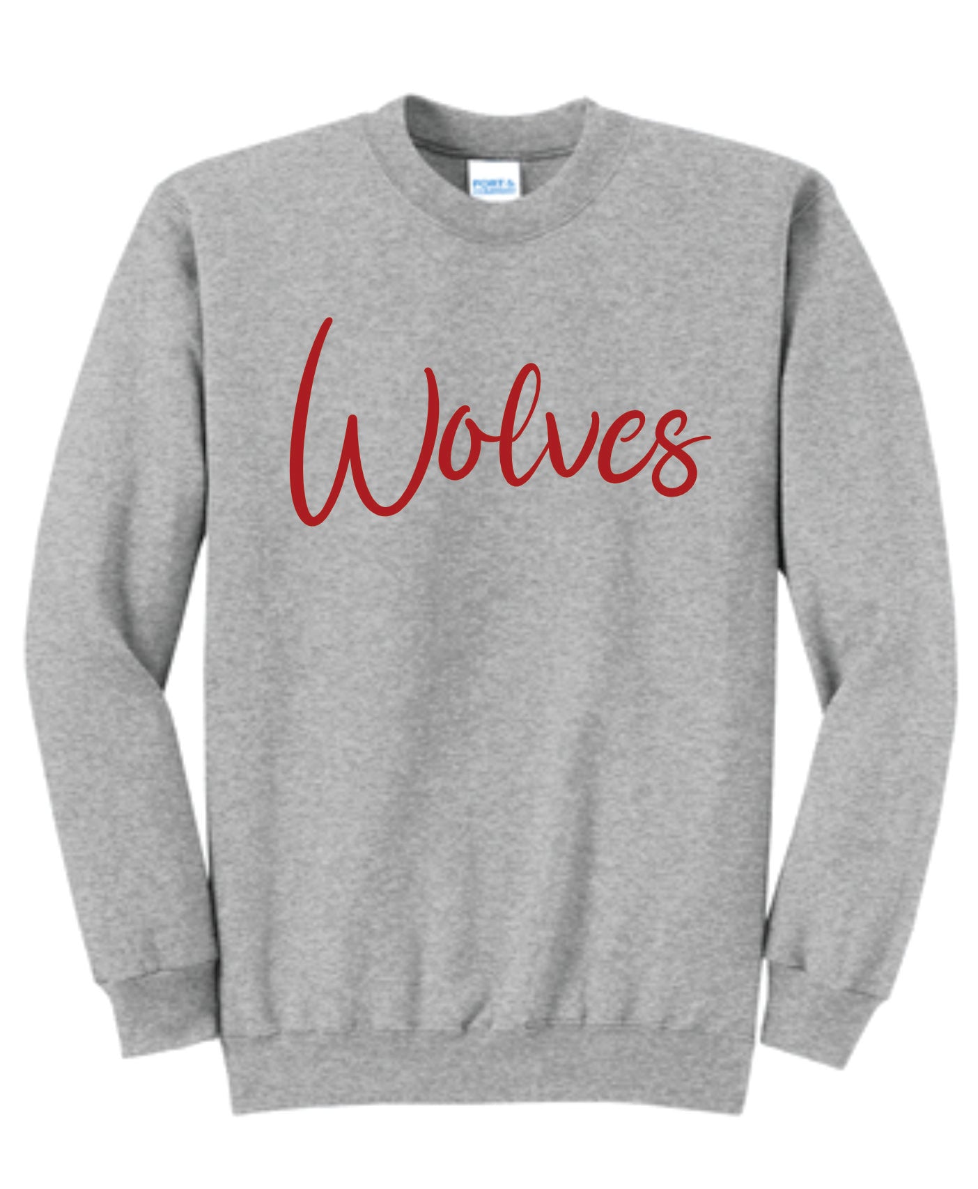 Wolves Puff Print Crewneck - Cursive
