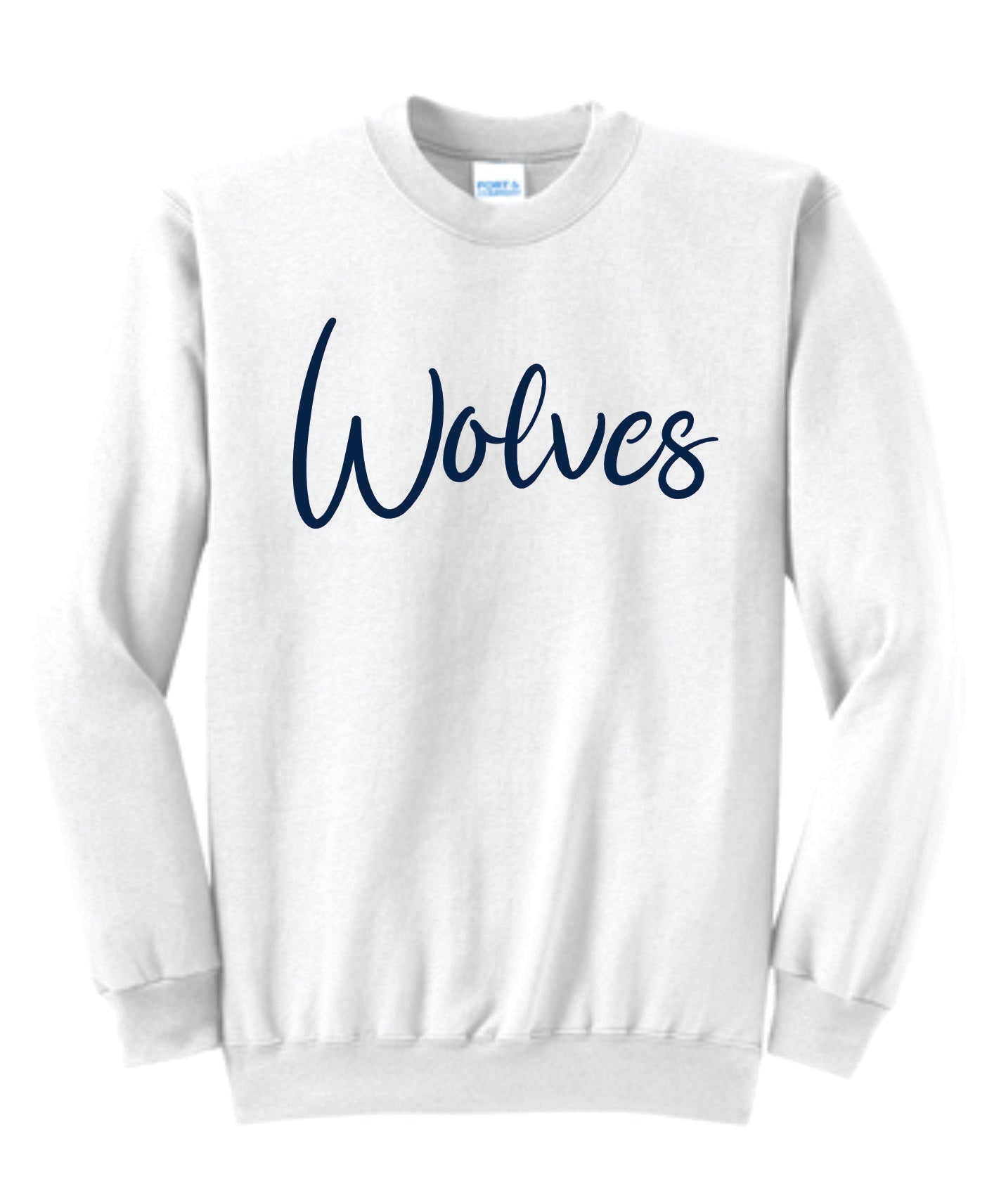 Wolves Puff Print Crewneck - Cursive