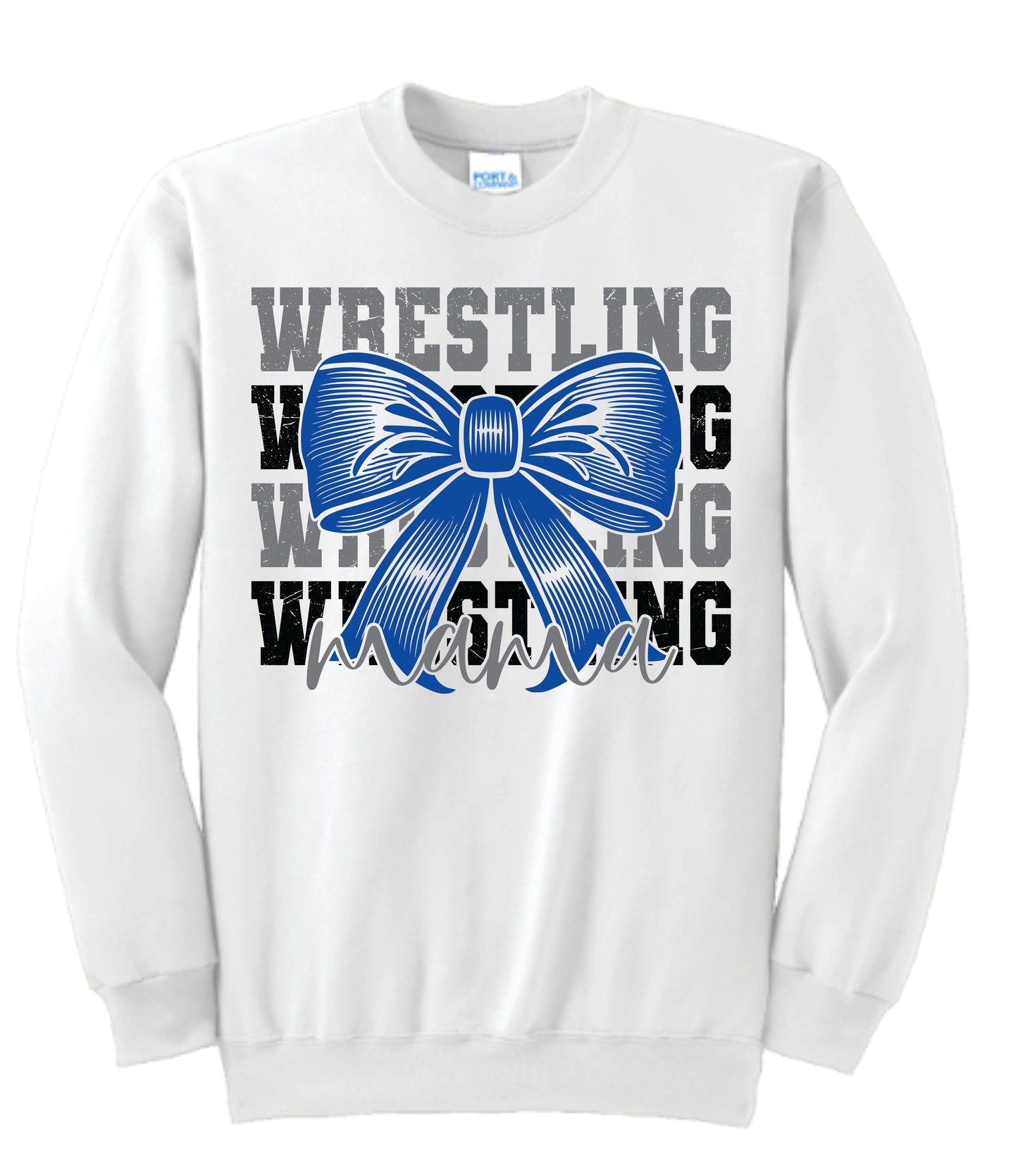 Elma Wrestling Mama/Bow  Crewneck sweatshirt