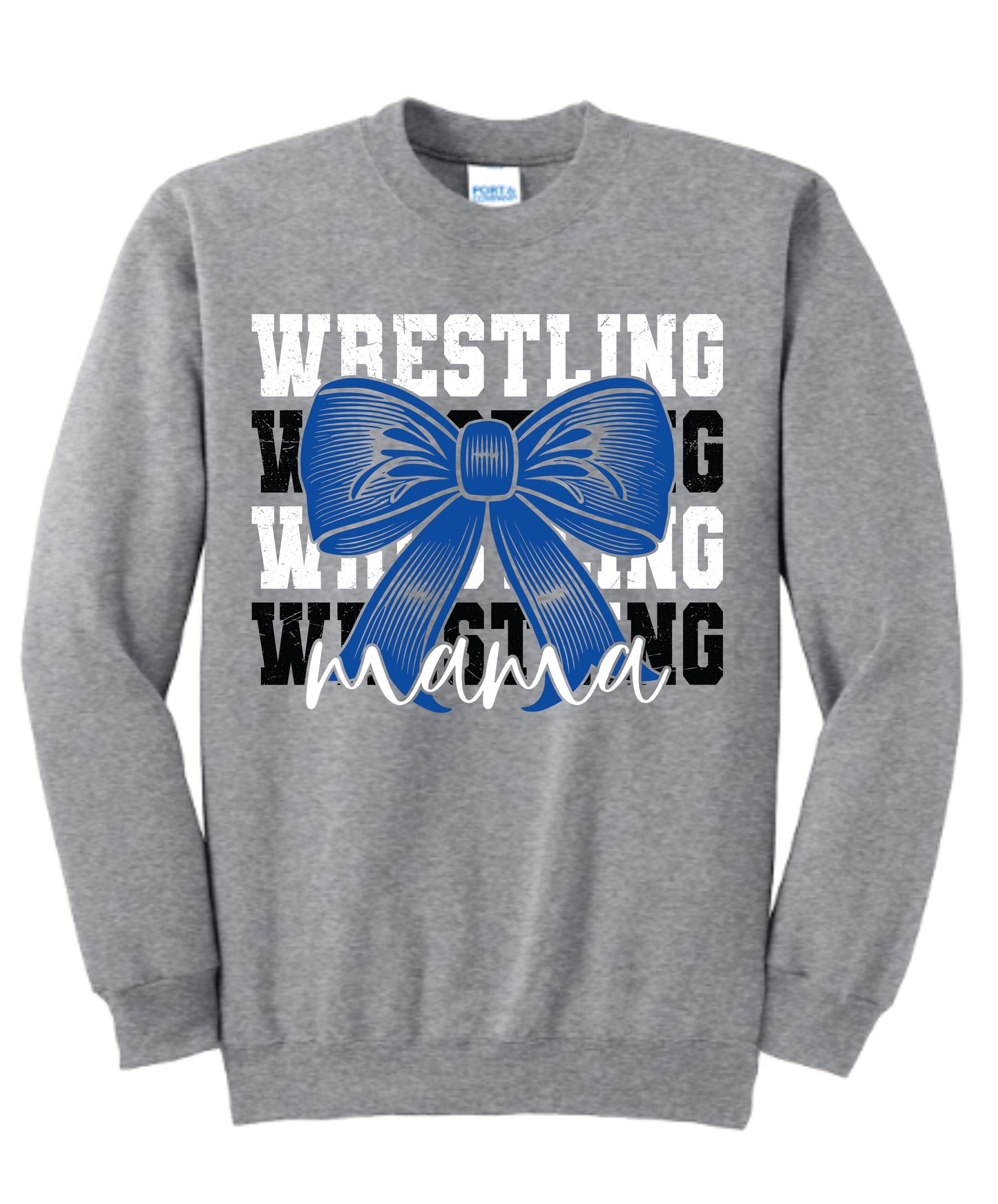 Elma Wrestling Mama/Bow  Crewneck sweatshirt