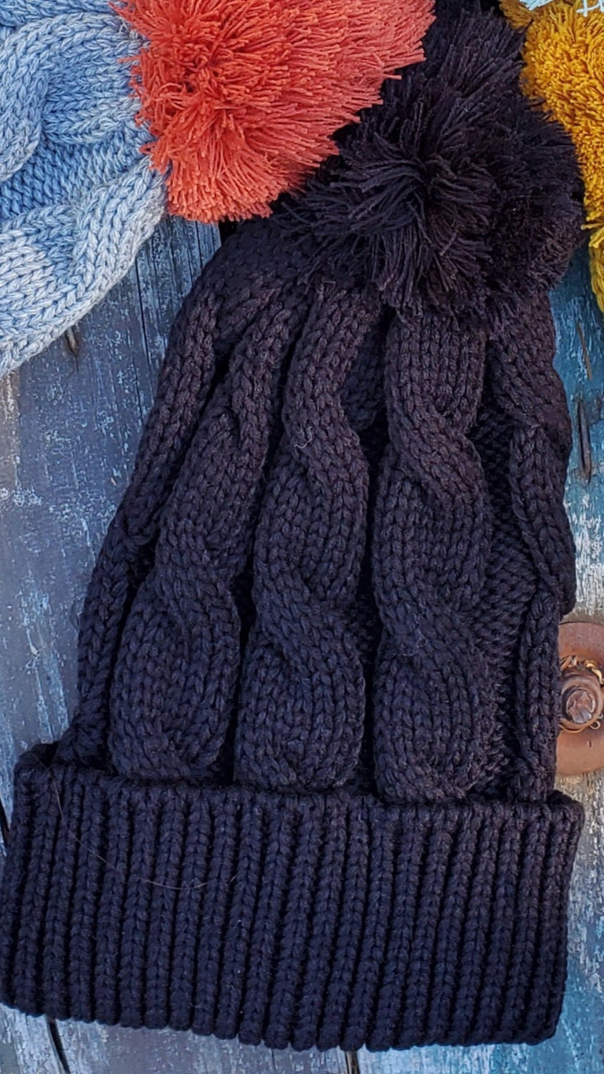 PNW Leather Patch Beanie