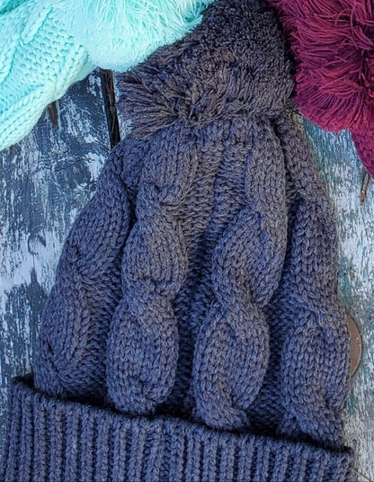 PNW Leather Patch Beanie