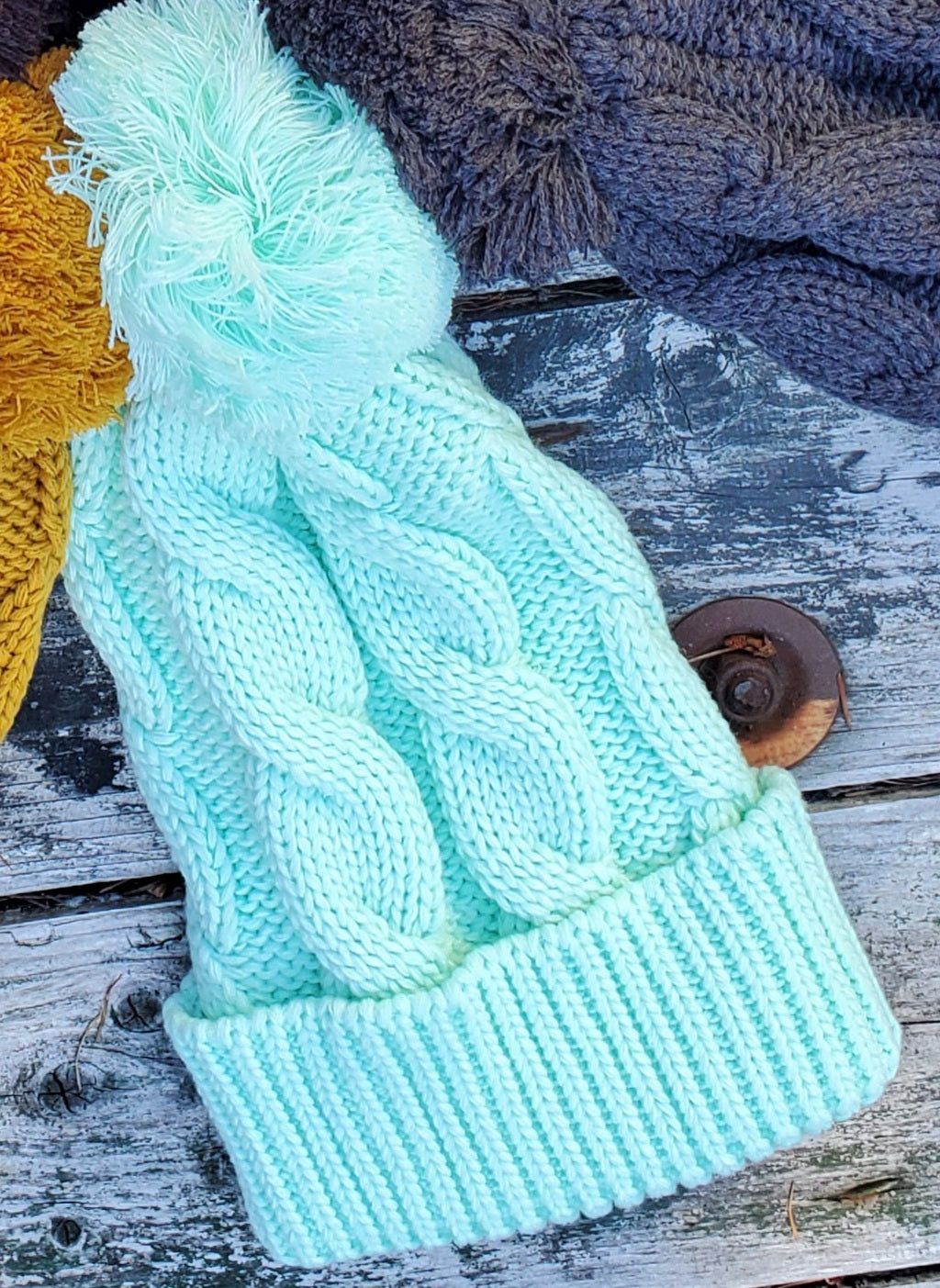 PNW Leather Patch Beanie