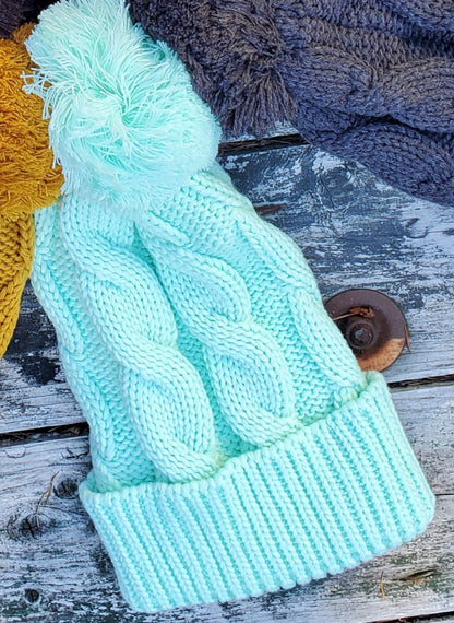 PNW Leather Patch Beanie