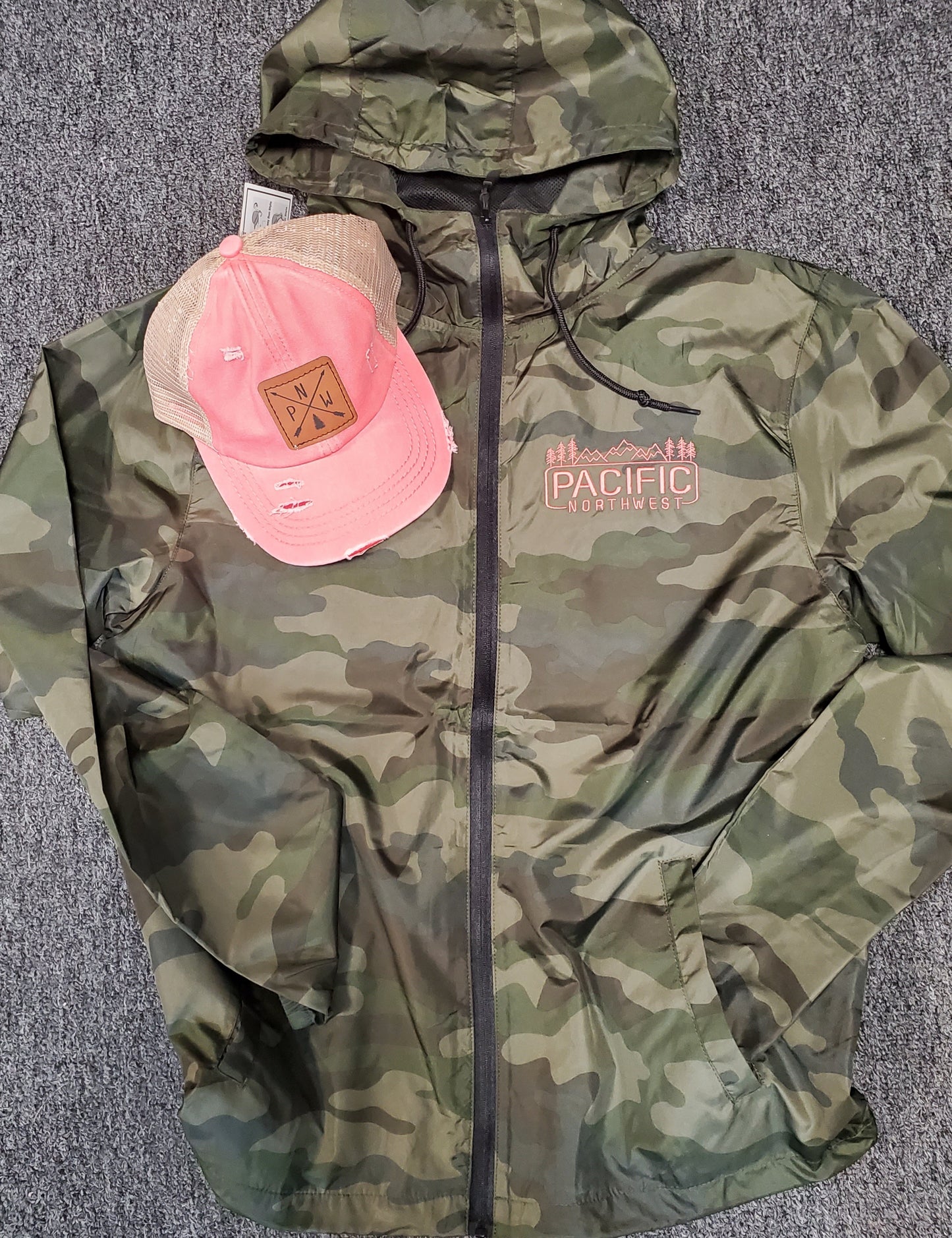Pacific Northwest Camo Unisex Lightweight Windbreaker