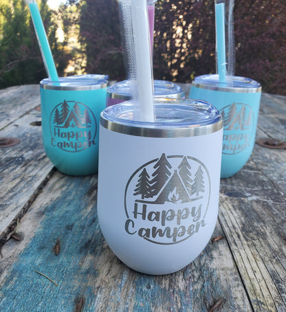 Happy Camper Engraved Tumbler