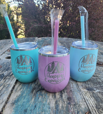 Happy Camper Engraved Tumbler