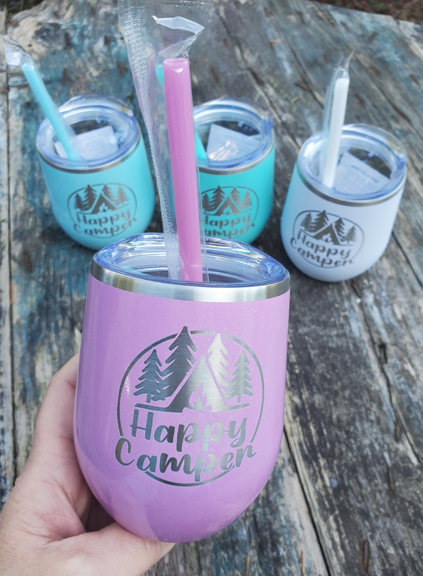 Happy Camper Engraved Tumbler