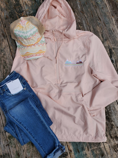 Pacific Northwest Sunset Unisex Lightweight Quarter-Zip Windbreaker Pullover